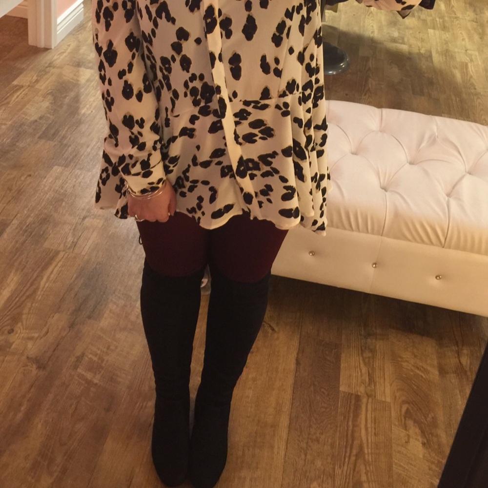 Black over the knee boots